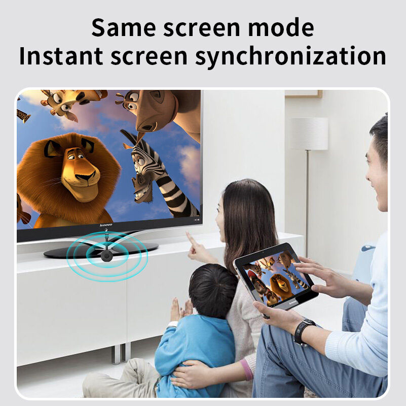 1080P Wireless Screen Sharing Device, 2.4G WiFi HDMI Dongle, Plug & Play Screen Mirroring Adapter for TV/Monitor, Compatible with iOS, Android, Windows, and Mac