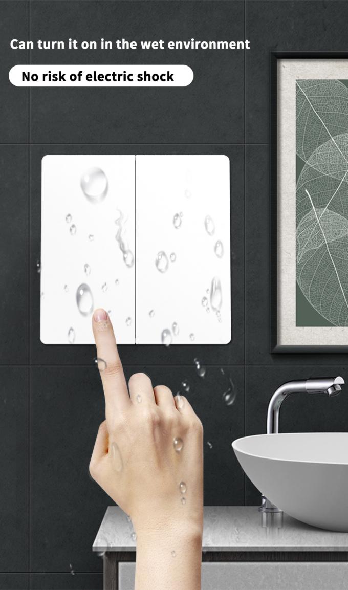 Draadloze de Kinetische Energieschakelaar 2 van 16A 433Mhz de Waterdichte Lichte Schakelaar van de Manierdrukknop 6