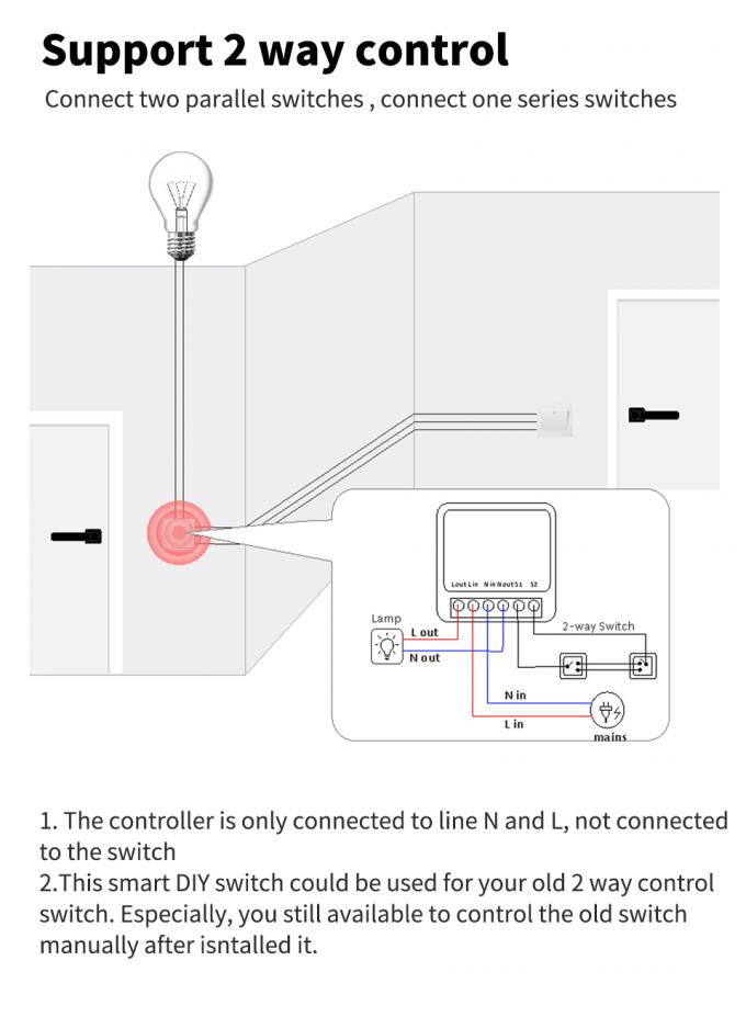 Draadloze de Kinetische Energieschakelaar 2 van 16A 433Mhz de Waterdichte Lichte Schakelaar van de Manierdrukknop 8