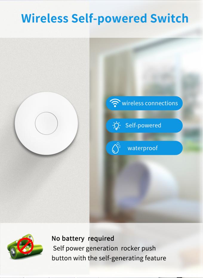 RF433Mhz Zelf - de aangedreven Waterdichte Verre Schakelaar van Controlemechanismeswitch wall light 1