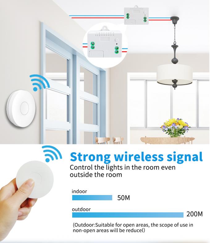 RF433Mhz Zelf - de aangedreven Waterdichte Verre Schakelaar van Controlemechanismeswitch wall light 3