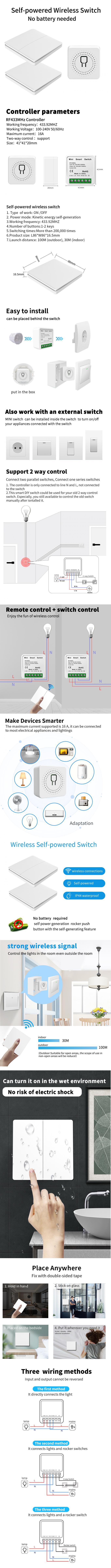 IP44 waterdichte Slimme de Schakelaar2a 250V Slimme Knoop Homekit van Zigbee 0